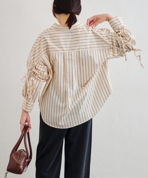 「U by SPICK&SPAN」 長袖シャツ FREE ブルー レディース_画像4