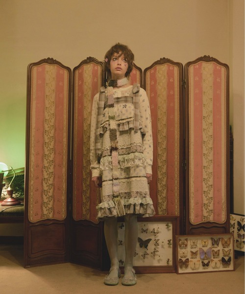 スカート rurumu:/ルルムウ/collage 2way tired skirtの画像