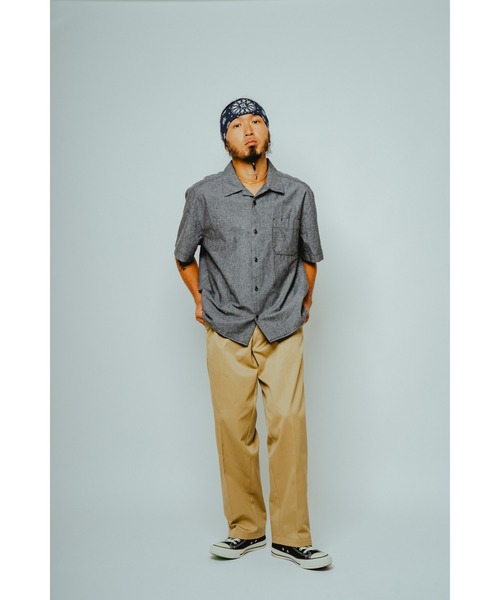 「BIG MIKE」 半袖シャツ X-LARGE ダークインディゴブルー メンズ_画像2