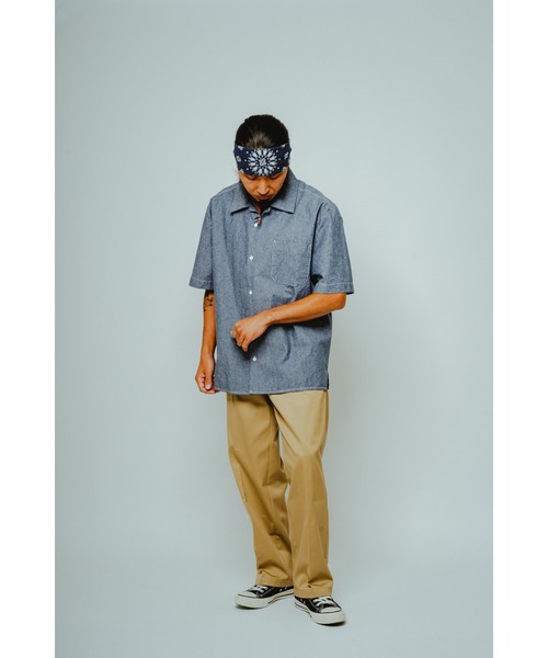 「BIG MIKE」 半袖シャツ X-LARGE ダークインディゴブルー メンズ_画像4
