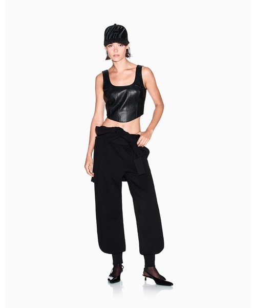 「ARMANI EXCHANGE」 イージーパンツ SMALL ブラック レディース_画像4