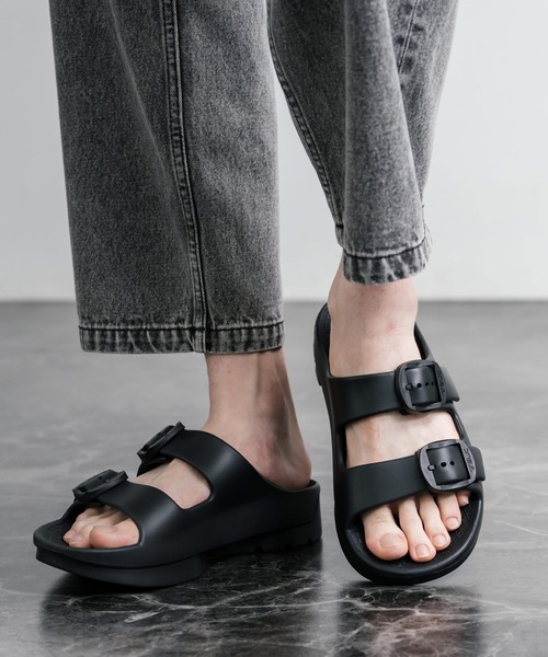 TELIC（テリック） 厚底 サンダル W-BUCKLE2 厚底ダブルバックルベルト