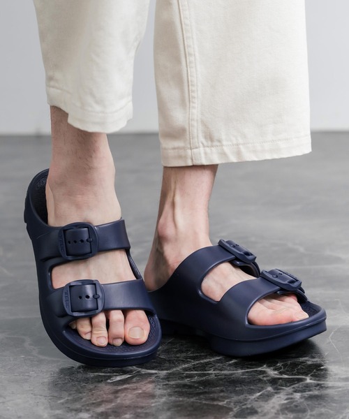 TELIC（テリック） 厚底 サンダル W-BUCKLE2 厚底ダブルバックルベルト