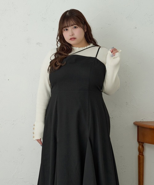 「Louiosy」 キャミソールワンピース 3L ブルー系その他 レディース_画像8