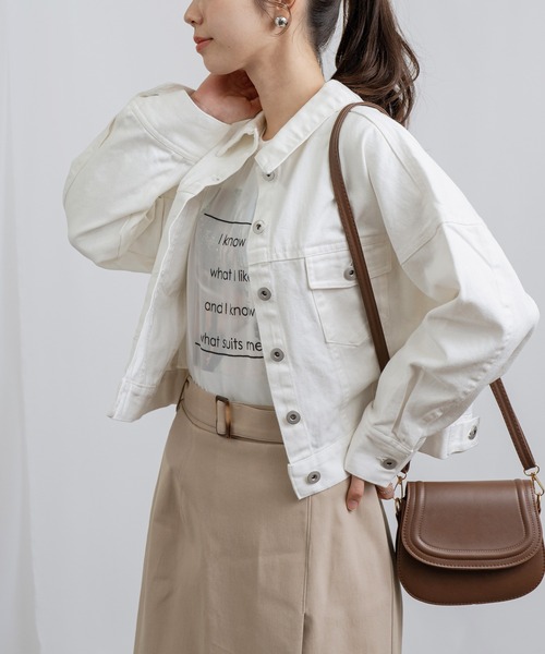 「ANNA LUNA」 デニムジャケット MEDIUM オフホワイト レディース_画像3