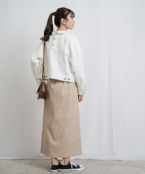 「ANNA LUNA」 デニムジャケット MEDIUM オフホワイト レディース_画像8