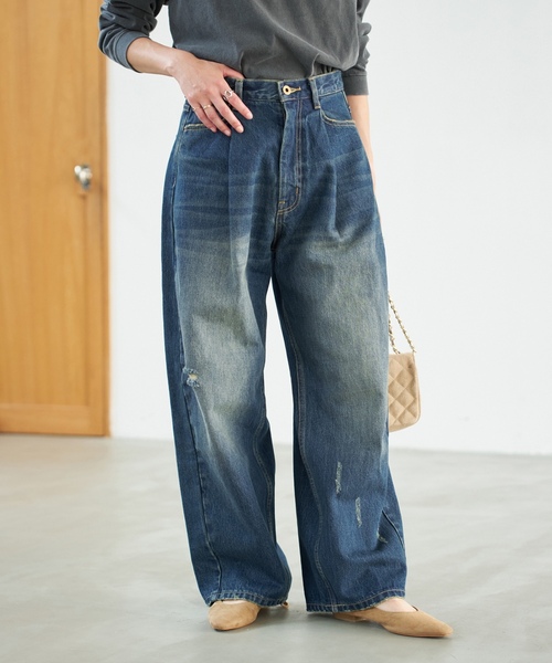 「Spick & Span」 デニムパンツ 28 ブルー レディース_画像6