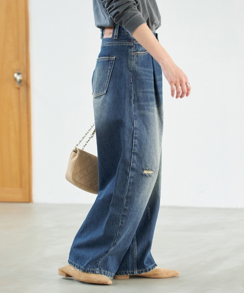 「Spick & Span」 デニムパンツ 28 ブルー レディース_画像9