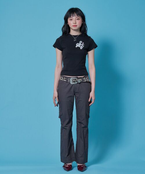 「SEQUENZ」 半袖Tシャツ LARGE ブラック レディース_画像7
