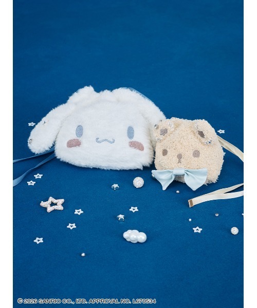 SNIDEL HOME ポーチ 「WEB限定」「Cinnamoroll」巾着ニットポーチ