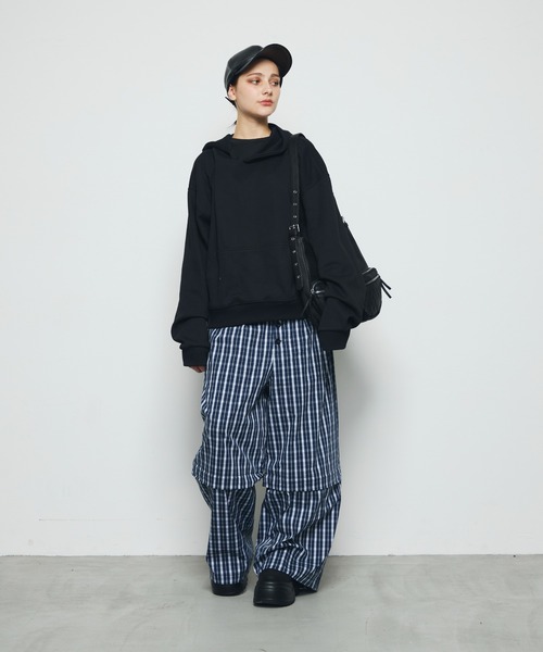 DAZE ワイドパンツ パンツ チェック柄 コンバーチブル ワイドパンツ