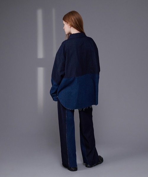 「ONCILY」 デニムジャケット MEDIUM インディゴブルー メンズ_画像5
