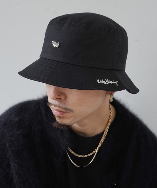   Keith Haring バケットハット OS 黒 Keith Haring キースヘリング Haring バケット ハットメンズ