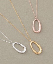 ネックレス 「silver925」オーバルネックレス レディース