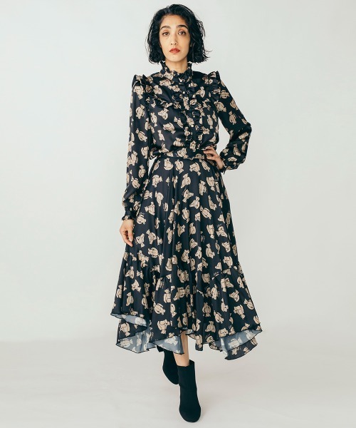 ダブスタ 1回着用 テディベア柄スカート38 DOUBLE STANDARD CLOTHING（ダブルスタンダードクロージング