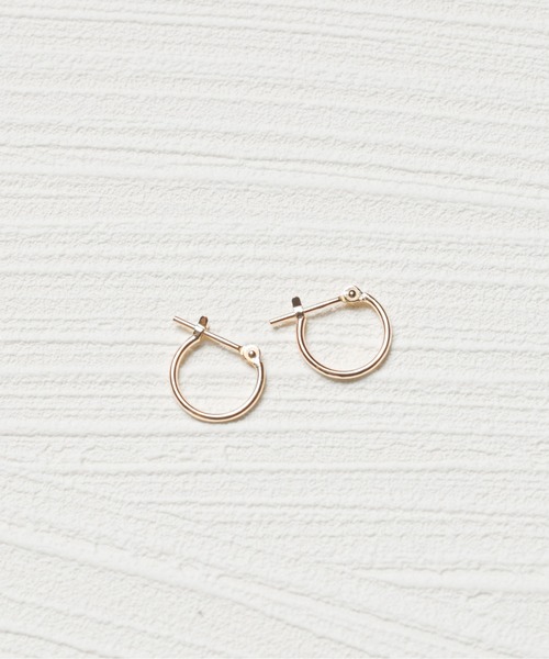 Jewel closet by L&Co. ピアス K18 フープ ピアス 1mm幅×10mm