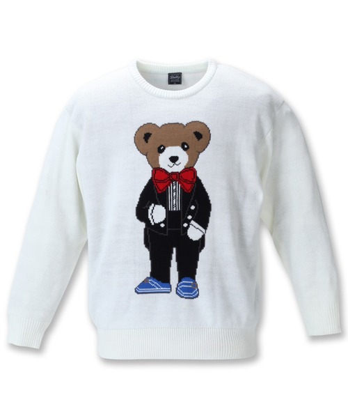 ニット Shelty シェルティ 7gジャガードベア柄クルーネックセーター 大きいサイズ ビッグシルエット メンズ レディース Zozotown Paypayモール店 通販 Paypayモール