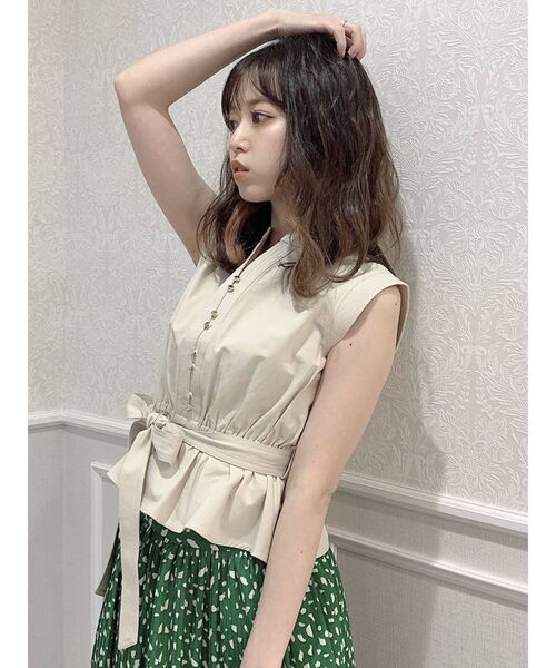 シャツ ブラウス デニムフリルペプラムトップス 安売り