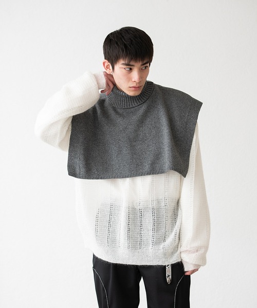 ベスト DISCOVERED ディスカバード / LOOPING KNIT VEST スエード 