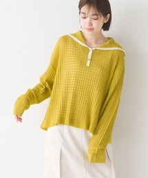 OMNES（ファッション） ニット セーター 12Gビックカラーシアー