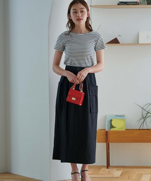 Edit Sheen（エディットシーン） tシャツ バックオープンボーダーリブ
