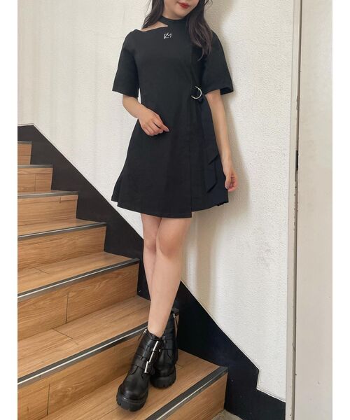 ♡美品♡ EATME チョーカーミニワンピース EATME ワンピース チョーカーアシメミニTワンピース : ZOZOTOWN