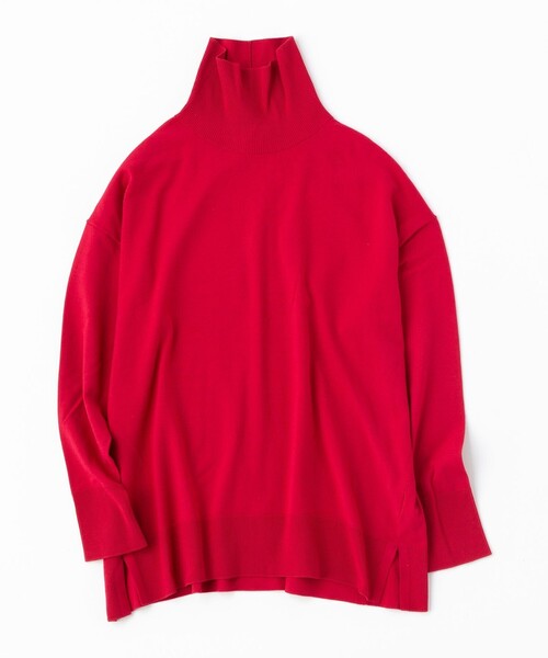 新品　unfilo タートル　ニット　レッド　L 赤　アンフィーロ　自由区 UNFILO（アンフィーロ） ニット セーター マイビューティーニット