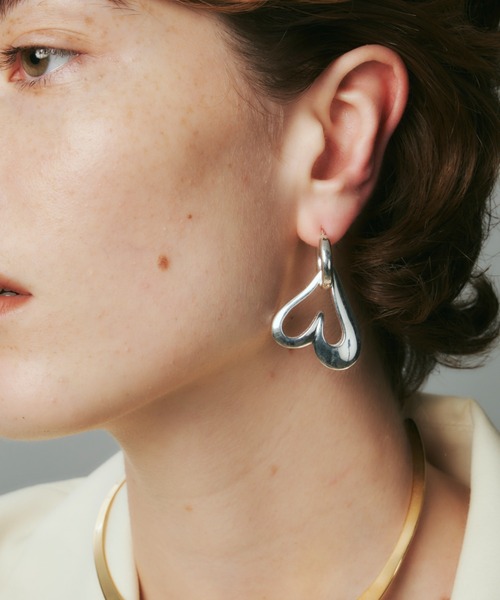 ピアス 「金属アレルギー対応」Heart Asymmetry Pierce/ハート