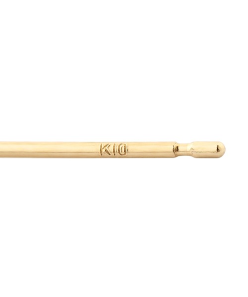 ピアス パール×ニュアンスラインピアス「K10」 レディースの画像