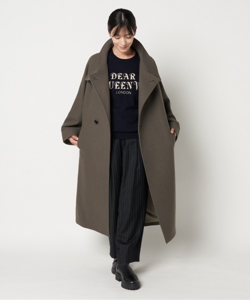 HELIOPOLE コート アウター STAND COLLAR LONG COAT レディース 