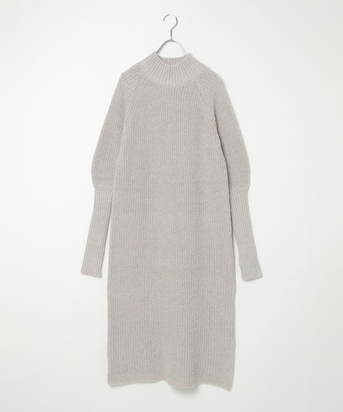 notch. ワンピース ロングスリーブハイネックニットワンピース