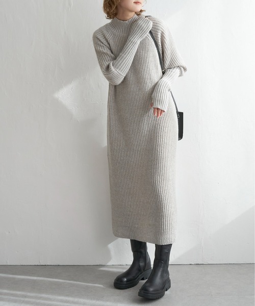 【新品】セオリー ドロップ ドレス ロングニットワンピース ハイネック Sサイズ 新品】セオリー ドロップ ドレス ロングニットワンピース ハイネック S