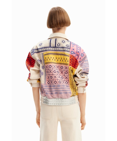 Desigual デニムジャケット gジャン 刺繍 デニム ショート