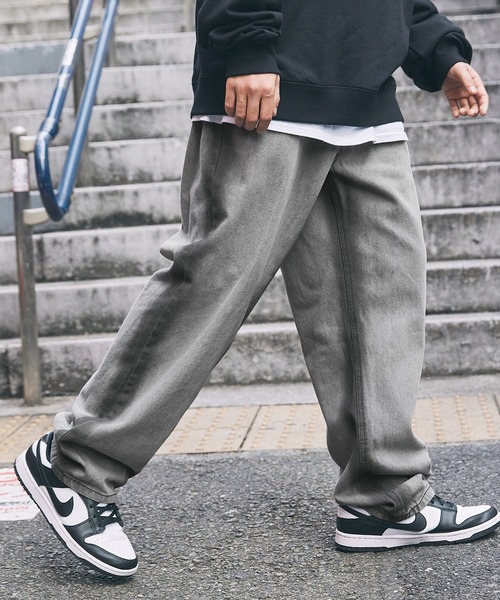 ジーンズ Buyer's Select/スプレープリントワイドバギーデニム メンズ