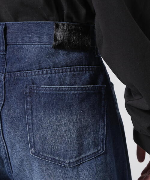 LUSOR ルーソル DESTROY DENIM デストロイデニム UNSSSDK01-B L Indigo ワイド ジーンズ パンツ ジップフライ ボトムス【中古】【LUSOR】 LUSOR ルーソル DESTROY DENIM デストロイデニム UNSSSDK01-B L Indigo