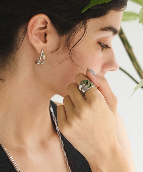 CENE（セネ） ピアス 「CENE」セネ/ダブルラインドロップピアス