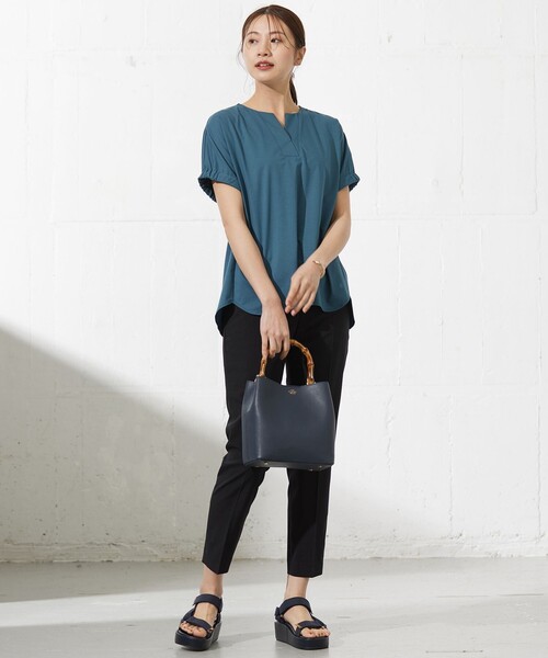 【接触冷感】プレーティングジャージー フレンチスリーブ カットソー tシャツ 「接触冷感」プレーティングジャージー フレンチ