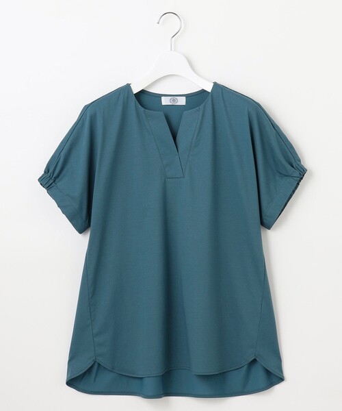 【接触冷感】プレーティングジャージー フレンチスリーブ カットソー tシャツ 「接触冷感」プレーティングジャージー フレンチ