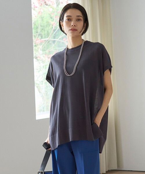 UNFILO レディース　半袖　接触冷感ニット UNFILO ニット セーター 「接触冷感/UVケア/抗菌防臭」スゴ機能
