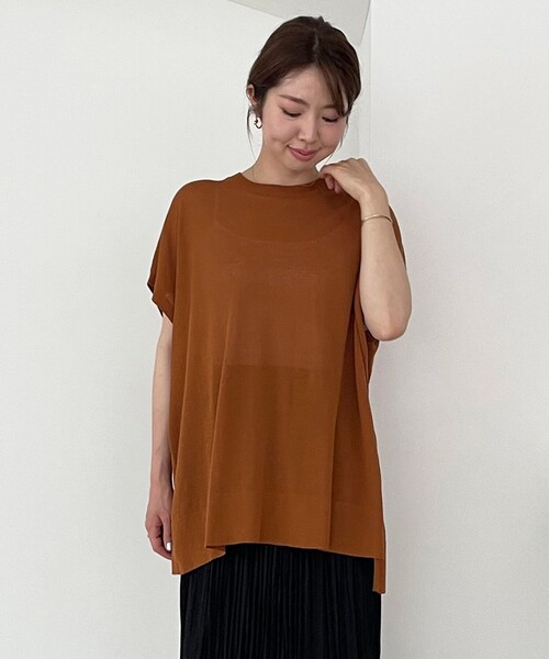 UNFILO ニット セーター 「洗える/接触冷感」フロスティコットン