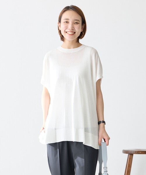 UNFILO ニット セーター 「洗える/接触冷感」フロスティコットン