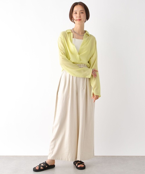 ブラウス シャツ シアーTシャツ レディース LEPSIM ブラウス シャツ シアー楊柳シャツ 122004 レディース