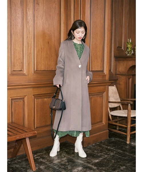 LILY BROWN ノーカラーコート
