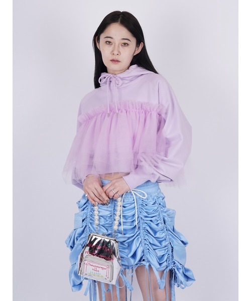 パーカー Lace Docked Mini Hoodie レディース