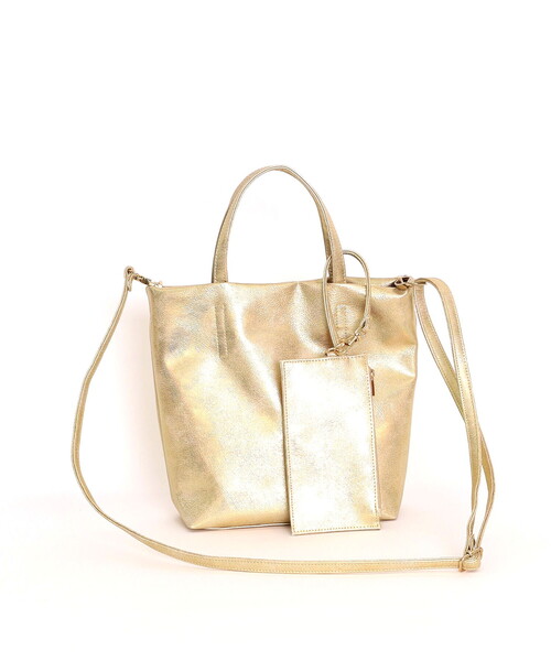 COOCO（クーコ） トートバッグ メタリックフェイクレザー2WAY