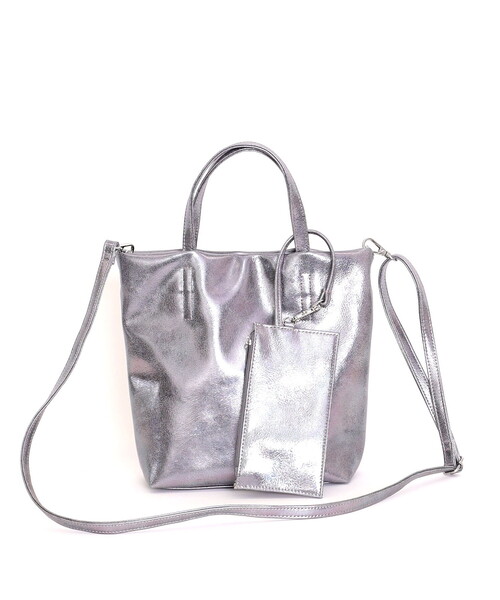 COOCO（クーコ） トートバッグ メタリックフェイクレザー2WAY