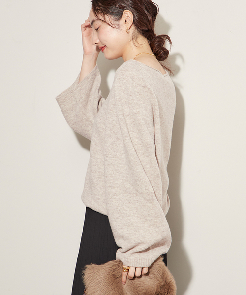 プラージュ　プルオーバー　ニット plage（プラージュ） ニット セーター Tasmania Natural Wool プル