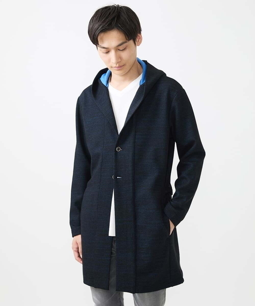 MICHEL KLEIN HOMME カーディガン 48 ネイビー MK MICHEL KLEIN HOMME カーディガン 「洗える・サッカー」七分