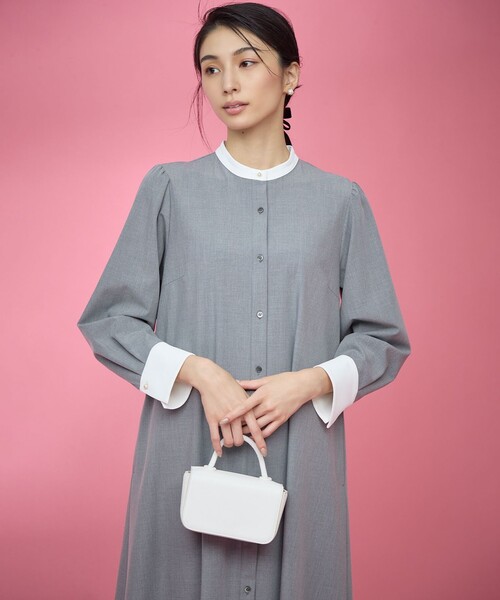 組曲（KUMIKYOKU） ワンピース ウーステッドライククロス シャツ