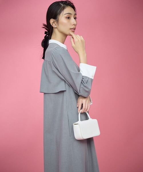 組曲（KUMIKYOKU） ワンピース ウーステッドライククロス シャツ